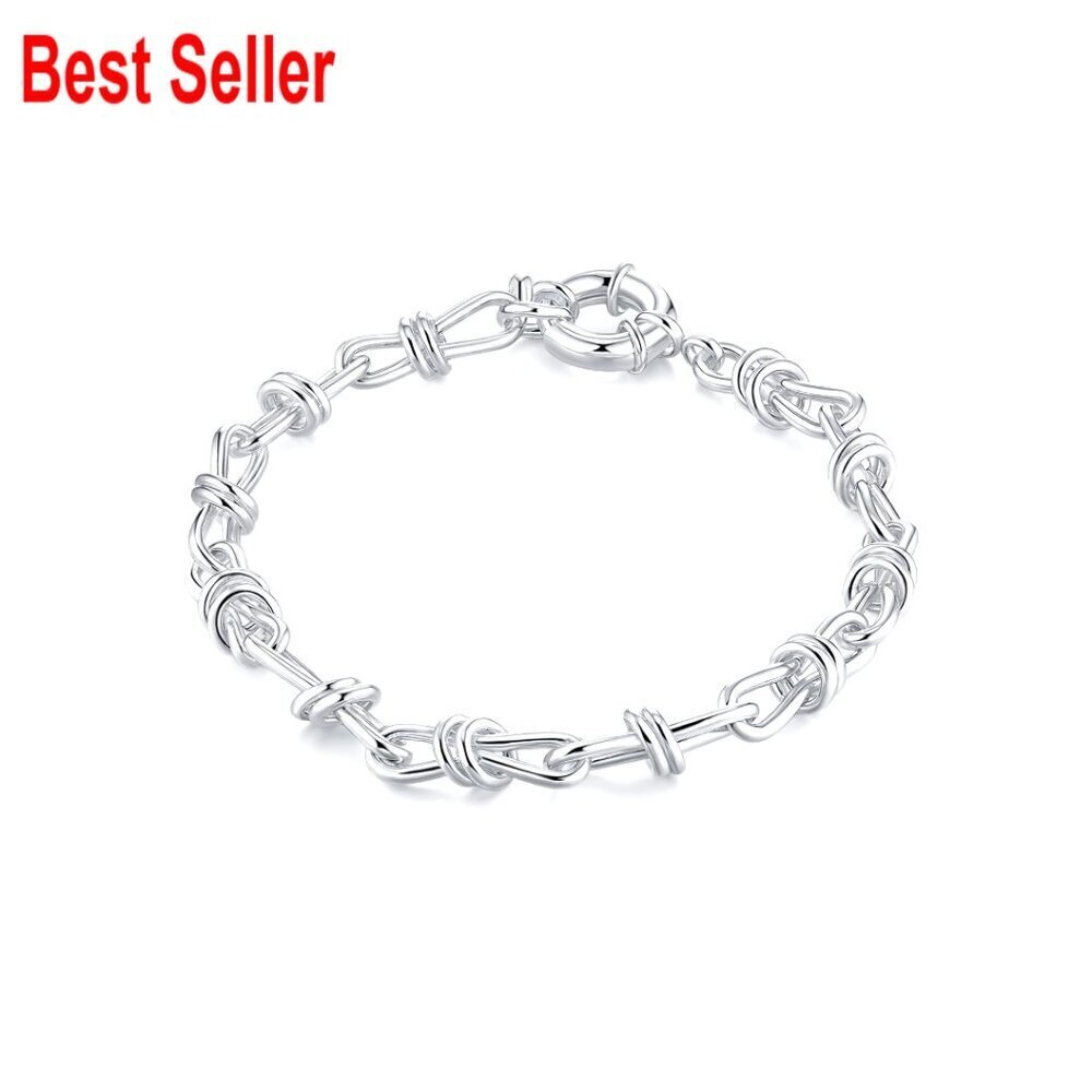 Chunky Silver Gold Plated Adjustable Ribbed Infinity Link Chain Bracelet